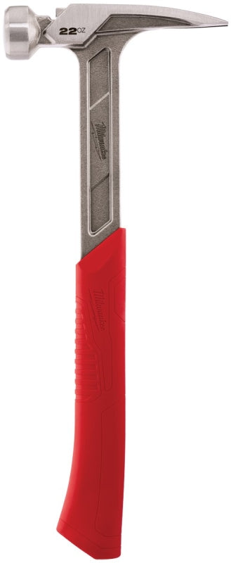 Milwaukee 48-22-9023 Framing Hammer, 22 oz Head, Anti-Ring Claw, Smooth, Straight Claw Head, Steel Head, 15.9 in OAL