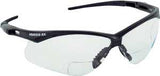Jackson Safety 28627 Readers Glasses, Hard-Coated Lens, Polycarbonate Lens, Wraparound Frame, Nylon Frame, Black Frame
