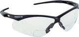 Jackson Safety 28627 Readers Glasses, Hard-Coated Lens, Polycarbonate Lens, Wraparound Frame, Nylon Frame, Black Frame