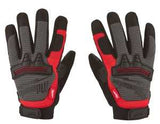 Milwaukee 48-73-8532 Multi-Purpose Work Gloves, Unisex, L, 7.53 to 7.73 in L, Hook-and-Loop Cuff, Leather, Black/Red