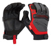 Milwaukee 48-22-8733 Work Gloves, Unisex, XL, 7.77 to 7.97 in L, Hook and Loop Cuff, Leather, Black/Red