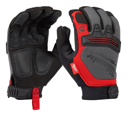 Milwaukee 48-22-8733 Work Gloves, Unisex, XL, 7.77 to 7.97 in L, Hook and Loop Cuff, Leather, Black/Red