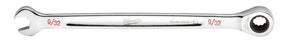 Milwaukee 45-96-9209 Ratcheting Combination Wrench, SAE, 9/32 in Head, 5.57 in L, 12-Point, Steel, Chrome-Plated