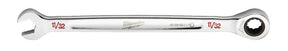 Milwaukee 45-96-9211 Ratcheting Combination Wrench, SAE, 11/32 in Head, 6.14 in L, 12-Point, Steel, Chrome-Plated