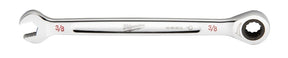 Milwaukee 45-96-9212 Ratcheting Combination Wrench, SAE, 3/8 in Head, 6-1/2 in L, 12-Point, Steel, Chrome-Plated