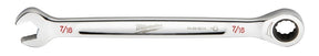 Milwaukee 45-96-9214 Ratcheting Combination Wrench, SAE, 7/16 in Head, 6-3/4 in L, 12-Point, Steel, Chrome-Plated