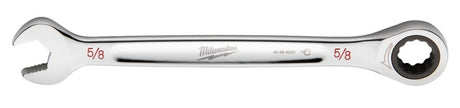 Milwaukee 45-96-9220 Ratcheting Combination Wrench, SAE, 5/8 in Head, 8.58 in L, 12-Point, Steel, Chrome-Plated