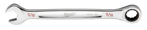 Milwaukee 45-96-9222 Ratcheting Combination Wrench, SAE, 11/16 in Head, 9.19 in L, 12-Point, Steel, Chrome-Plated