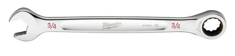 Milwaukee 45-96-9224 Ratcheting Combination Wrench, SAE, 3/4 in Head, 10.14 in L, 12-Point, Steel, Chrome-Plated