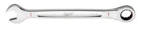 Milwaukee 45-96-9232 Ratcheting Combination Wrench, SAE, 1 in Head, 13.43 in L, 12-Point, Steel, Chrome-Plated