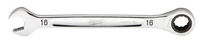 Milwaukee 45-96-9316 Ratcheting Combination Wrench, Metric, 16 mm Head, 8.58 in L, 12-Point, Steel, Chrome-Plated