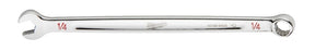 Milwaukee 45-96-9408 Combination Wrench, SAE, 1/4 in Head, 5.04 in L, 12-Point, Steel, Chrome-Plated
