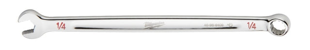 Milwaukee 45-96-9408 Combination Wrench, SAE, 1/4 in Head, 5.04 in L, 12-Point, Steel, Chrome-Plated