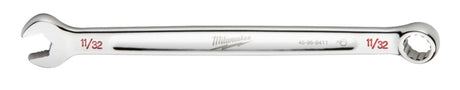 Milwaukee 45-96-9411 Combination Wrench, SAE, 11/32 in Head, 5.91 in L, 12-Point, Steel, Chrome-Plated