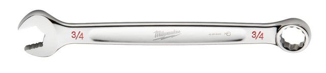 Milwaukee 45-96-9424 Combination Wrench, SAE, 3/4 in Head, 9.84 in L, 12-Point, Steel, Chrome-Plated