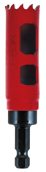 Morse MHSA12C Hole Saw, 3/4 in Dia, 1-15/16 in D Cutting, 3/8 in Arbor, 4/6 TPI, HSS Cutting Edge