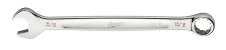 Milwaukee 45-96-9430 Combination Wrench, SAE, 15/16 in Head, 12.4 in L, 12-Point, Steel, Chrome-Plated