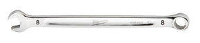 Milwaukee 45-96-9508 Combination Wrench, Metric, 8 mm Head, 5.51 in L, 12-Point, Steel, Chrome-Plated