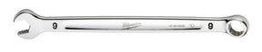 Milwaukee 45-96-9509 Combination Wrench, Metric, 9 mm Head, 5.91 in L, 12-Point, Steel, Chrome-Plated