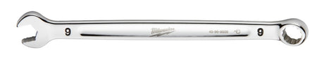 Milwaukee 45-96-9509 Combination Wrench, Metric, 9 mm Head, 5.91 in L, 12-Point, Steel, Chrome-Plated