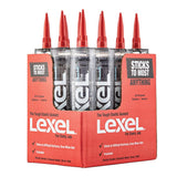 Sashco Lexel Clear Synthetic Rubber All Purpose Caulk 10.5 oz, Pack of 12