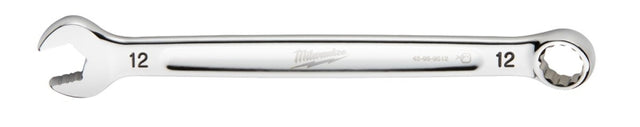 Milwaukee 45-96-9512 Combination Wrench, Metric, 12 mm Head, 6.77 in L, 12-Point, Steel, Chrome-Plated