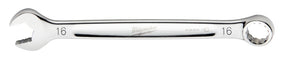 Milwaukee 45-96-9516 Combination Wrench, Metric, 16 mm Head, 8.27 in L, 12-Point, Steel, Chrome-Plated