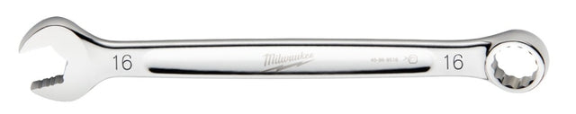 Milwaukee 45-96-9516 Combination Wrench, Metric, 16 mm Head, 8.27 in L, 12-Point, Steel, Chrome-Plated