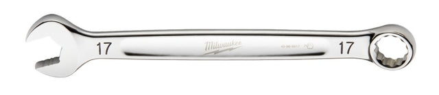 Milwaukee 45-96-9517 Combination Wrench, Metric, 17 mm Head, 8.86 in L, 12-Point, Steel, Chrome-Plated