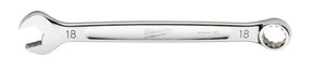 Milwaukee 45-96-9518 Combination Wrench, Metric, 18 mm Head, 9-1/4 in L, 12-Point, Steel, Chrome-Plated