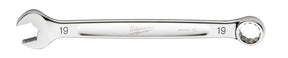 Milwaukee 45-96-9519 Combination Wrench, Metric, 19 mm Head, 9.84 in L, 12-Point, Steel, Chrome-Plated