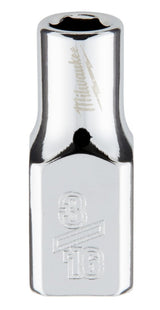 Milwaukee 45-34-9001 Socket, 3/16 in Socket, Standard Socket, 4.921 in OAL, 1/4 in Drive, 6-Point, Chrome