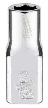 Milwaukee 45-34-9002 Socket, 7/32 in Socket, Standard Socket, 4.921 in OAL, 1/4 in Drive, 6-Point, Chrome