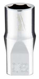 Milwaukee 45-34-9004 Socket, 9/32 in Socket, Standard Socket, 4.921 in OAL, 1/4 in Drive, 6-Point, Chrome