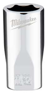 Milwaukee 45-34-9006 Socket, 11/32 in Socket, Standard Socket, 4.921 in OAL, 1/4 in Drive, 6-Point, Chrome