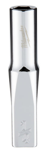 Milwaukee 45-34-9014 Socket, 1/4 in Socket, Deep Socket, 2.559 in OAL, 1/4 in Drive, 6-Point, Chrome Vanadium Steel