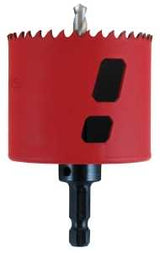 Morse MHSA33C/TAC33 Hole Saw, 2-1/16 in Dia, 1-15/16 in D Cutting, 3/8 in Arbor, 4/6 TPI, HSS Cutting Edge