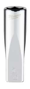 Milwaukee 45-34-9019 Socket, 7/16 in Socket, Deep Socket, 2.559 in OAL, 1/4 in Drive, 6-Point, Chrome Vanadium Steel