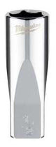 Milwaukee 45-34-9020 Socket, 1/2 in Socket, Deep Socket, 2.559 in OAL, 1/4 in Drive, 6-Point, Chrome Vanadium Steel