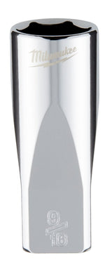 Milwaukee 45-34-9021 Socket, 9/16 in Socket, Deep Socket, 2.559 in OAL, 1/4 in Drive, 6-Point, Chrome Vanadium Steel