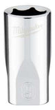 Milwaukee 45-34-9035 Socket, 9 mm Socket, Standard Socket, 4.921 in OAL, 1/4 in Drive, 6-Point, Chrome Vanadium Steel