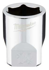 Milwaukee 45-34-9040 Socket, 14 mm Socket, Standard Socket, 4.921 in OAL, 1/4 in Drive, 6-Point, Chrome Vanadium Steel
