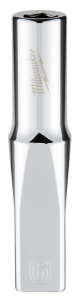 Milwaukee 45-34-9044 Socket, 6 mm Socket, Deep Socket, 2.559 in OAL, 1/4 in Drive, 6-Point, Chrome Vanadium Steel