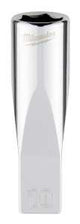 Milwaukee 45-34-9048 Socket, 10 mm Socket, Deep Socket, 2.559 in OAL, 1/4 in Drive, 6-Point, Chrome Vanadium Steel