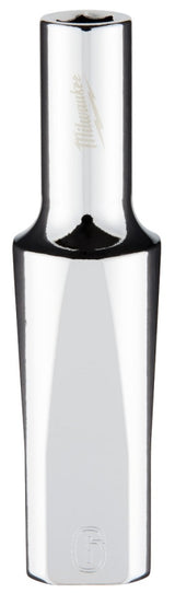 Milwaukee 45-34-9090 Socket, 6 mm Socket, Deep Socket, 3.543 in OAL, 3/8 in Drive, 6-Point, Chrome Vanadium Steel