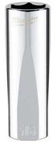 Milwaukee 45-34-9095 Socket, 16 mm Socket, Deep Socket, 3.543 in OAL, 3/8 in Drive, 6-Point, Chrome Vanadium Steel