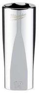 Milwaukee 45-34-0119 Socket, 19 mm Socket, Deep Socket, 3.543 in OAL, 3/8 in Drive, 6-Point, Chrome Vanadium Steel