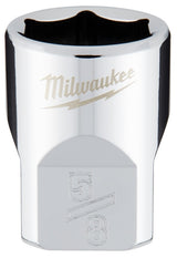 Milwaukee 45-34-9066 Socket, 5/8 in Socket, Standard Socket, 3.543 in OAL, 3/8 in Drive, 6-Point, Chrome Vanadium Steel