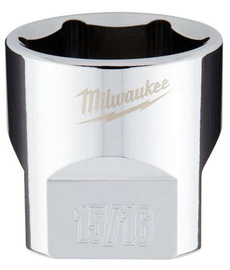Milwaukee 45-34-9071 Socket, 15/16 in Socket, 3/8 in Drive, 6-Point, Chrome Vanadium Steel, Chrome-Plated