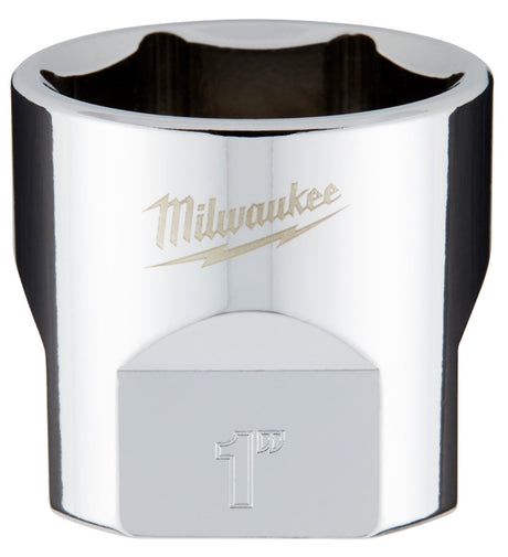 Milwaukee 45-34-9072 Socket, 1 in Socket, 3/8 in Drive, 6-Point, Chrome Vanadium Steel, Chrome-Plated